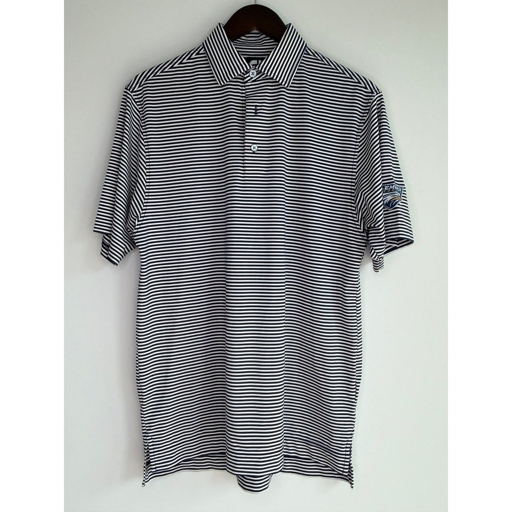 FootJoy Striped Performance‎ Polo Men S Navy White Emory Eagles Golf Athletic
